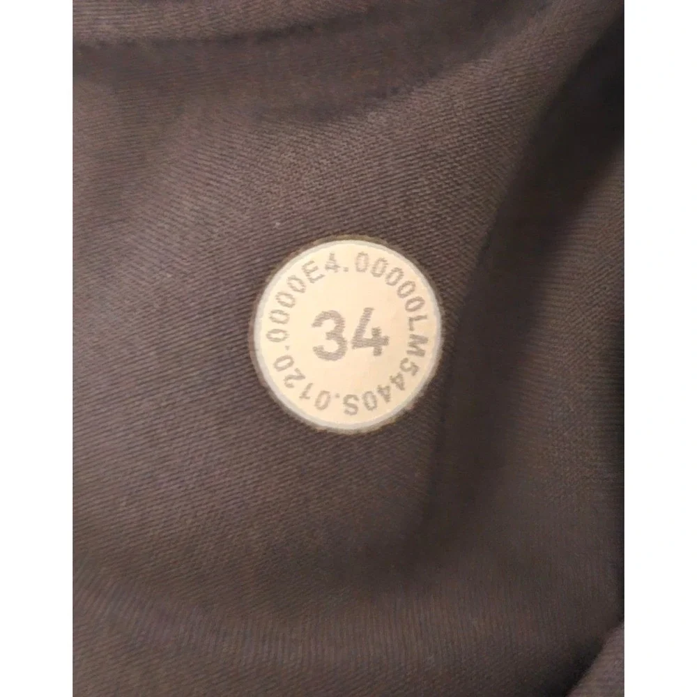 Lululemon Mens Commission Pant Classic Dk Grey 34x32.5 Warpstreme Chino Stretch